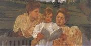 Mary Cassatt Reading painting